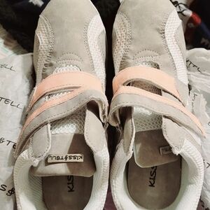 Kiss & Tell Beige and Pink Sneakers